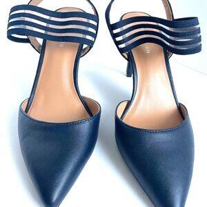 41 Hawthorn Delcy Slingback Heel Leather Black US 7 EUR 37.5